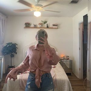 Medium Pink Shiny Top